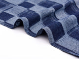 11oz Washed Cotton Denim Checkerboard Jacquard Fabric – Combed & Mercerized - 7428 - G.k Fashion Fabrics
