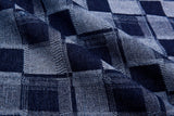 11oz Washed Cotton Denim Checkerboard Jacquard Fabric – Combed & Mercerized - 7428 - G.k Fashion Fabrics