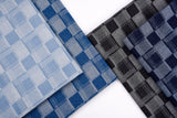 11oz Washed Cotton Denim Checkerboard Jacquard Fabric – Combed & Mercerized - 7428 - G.k Fashion Fabrics