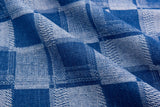 11oz Washed Cotton Denim Checkerboard Jacquard Fabric – Combed & Mercerized - 7428 - G.k Fashion Fabrics