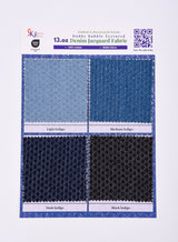 11oz Washed Cotton Denim Dobby Waffle Textured Jacquard Fabric – Combed & Mercerized - 7426 - G.k Fashion Fabrics