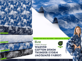 11oz Washed Cotton Denim Thunderstorm Jacquard Fabric – Combed & Mercerized - 7429 - G.k Fashion Fabrics
