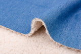 19.oz Denim Teddy Sherpa Bonded Double Faced Fabric - G.k Fashion Fabrics