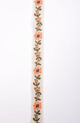 20mm Floral Boho Pattern Woven Webbing Trim - G.k Fashion Fabrics
