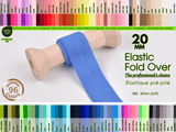 20mm Fold Over Elastic Matte Finish – 3/4" FOE Elastic Trim for Lingerie & Sewing, Dancewear, Lingerie , Swimwear ,DIY Crafts, Headbands, Plush Bra Elastic, Underwear Elastic (Copy) - G.k Fashion Fabrics