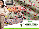 21W Cotton Spandex Corduroy Printed – Abstract Dot Pattern Fabric - 319 - G.k Fashion Fabrics
