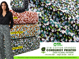 21W Cotton Spandex Corduroy Printed – Ditsy Floral Pattern Fabric - 317 - G.k Fashion Fabrics