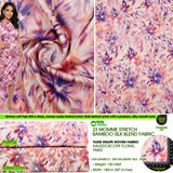 23 Momme Stretch Bamboo Silk Blend Fabric – Kaleidoscope Floral Watercolor Print - 7247 - G.k Fashion Fabrics