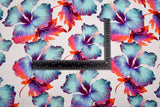 23 Momme Stretch Bamboo Silk Blend Fabric – Tropical Hibiscus Floral Print - 7247 - G.k Fashion Fabrics