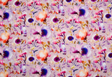 23 Momme Stretch Bamboo Silk Blend Fabric – Willow-Leaf Vines Watercolor Floral Print - 7247 - G.k Fashion Fabrics