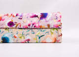 23 Momme Stretch Bamboo Silk Blend Fabric – Willow-Leaf Vines Watercolor Floral Print - 7247 - G.k Fashion Fabrics