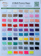 3 Zipper Swatch Cards - G.k Fashion Fabrics