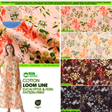 100% Cotton Loom Line Eucalyptus & Fern Pattern Print Fabric –  8372