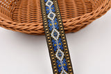 32mm Ethnic Boho Jacquard Woven Webbing Trim - G.k Fashion Fabrics