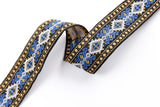 32mm Ethnic Boho Jacquard Woven Webbing Trim - G.k Fashion Fabrics