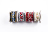 32mm Ethnic Boho Jacquard Woven Webbing Trim - G.k Fashion Fabrics