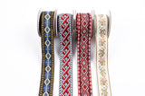 32mm Ethnic Boho Jacquard Woven Webbing Trim - G.k Fashion Fabrics
