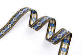 32mm Ethnic Boho Jacquard Woven Webbing Trim - G.k Fashion Fabrics