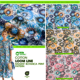 100% Cotton Loom Line Radiant Botanica Print Fabric – 8399