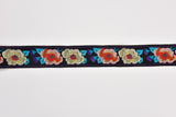 35 mm Ethnic Floral Woven Webbing Trim - G.k Fashion Fabrics