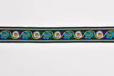 35 mm Ethnic Floral Woven Webbing Trim - G.k Fashion Fabrics