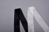 3.8cm Nylon Elastic Webbing – Luxe Sheer Stripe Ruffle Elastic - G.k Fashion Fabrics