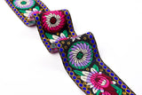 50mm Heritage Folk Floral Jacquard Waistband Webbing - G.k Fashion Fabrics