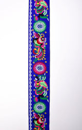 50mm Heritage Folk Floral Jacquard Waistband Webbing - G.k Fashion Fabrics