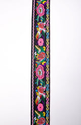 50mm Heritage Folk Floral Jacquard Waistband Webbing - G.k Fashion Fabrics