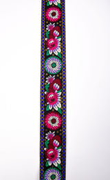 50mm Heritage Folk Floral Jacquard Waistband Webbing - G.k Fashion Fabrics