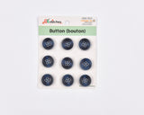 Contrast Stitch Resin Buttons - #33