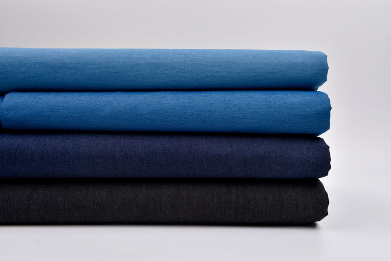 4.8 oz Cotton Stretch Denim Chambray Fabric Light Weighted Stretch Denim Fabric/56 Inches Wide