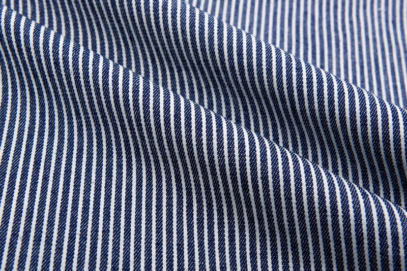 8oz Anthracite Stripe Washed Denim Fabric - G.k Fashion Fabrics