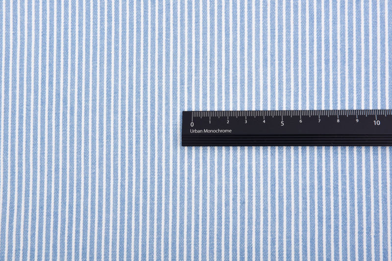 8oz Anthracite Stripe Washed Denim Fabric - G.k Fashion Fabrics