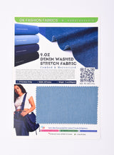 9oz Heavy Washed Stretch Denim Combed and Mercerized Fabric - G.k Fashion Fabrics