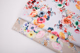 Double Layer Soft Crepe Stretch Botanical Garden Floral Print Fabric