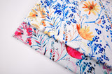 Double Layer Soft Crepe Stretch Wildflower Reverie Print Fabric-2356
