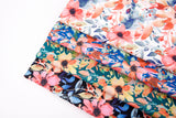 Double Layer Soft Crepe Stretch Chroma Flora Print Fabric