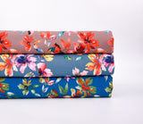 Double Layer Soft Crepe Stretch Aegean Blossom Floral Print Fabric