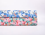 Double Layer Soft Crepe Stretch Abstract Monstera Tropical Leaf Print Fabric