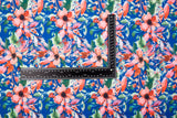 Double Layer Soft Crepe Stretch Chroma Flora Print Fabric