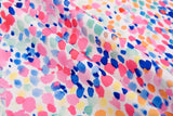 Double Layer Soft Crepe Stretch Confetti Dot Print Fabric
