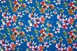 Double Layer Soft Crepe Stretch Aegean Blossom Floral Print Fabric