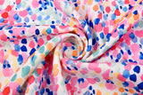 Double Layer Soft Crepe Stretch Confetti Dot Print Fabric