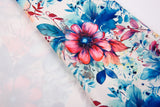 Double Layer Soft Crepe Stretch Watercolor Floral Print Fabric