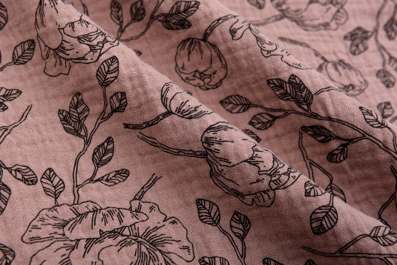 Cotton Double Gauze Vintage Floral Print