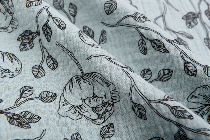 Cotton Double Gauze Vintage Floral Print