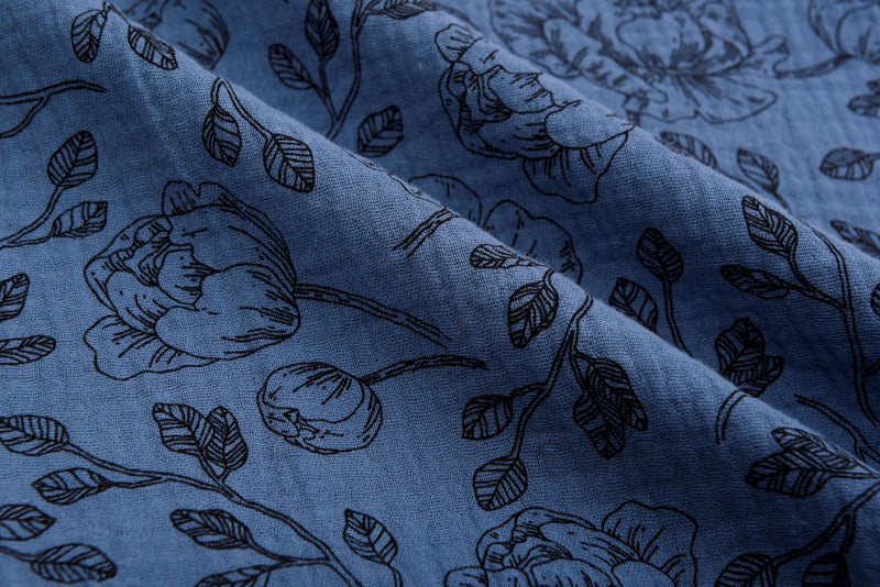 Cotton Double Gauze Vintage Floral Print