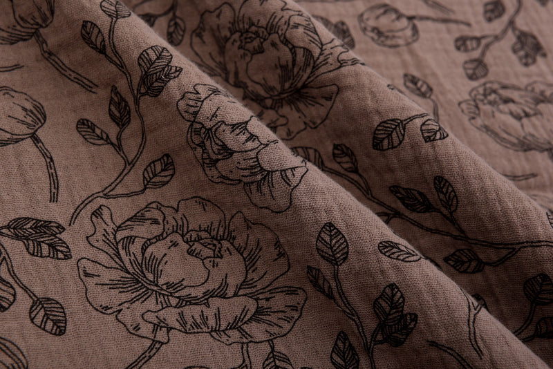 Cotton Double Gauze Vintage Floral Print