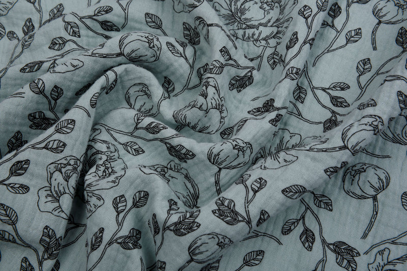 Cotton Double Gauze Vintage Floral Print
